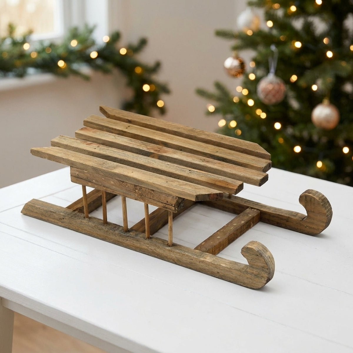 Festive Sleigh Decorative Ornament