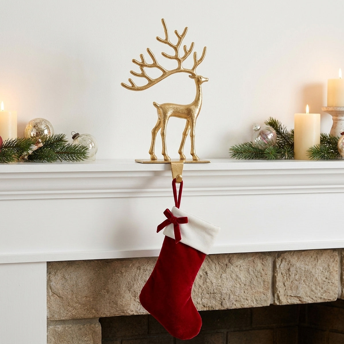 Christmas Reindeer Stocking Holder