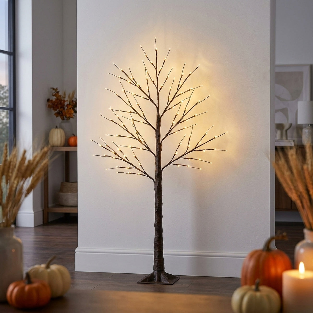 Delicate Illuminated Maple Leaf Tree Display