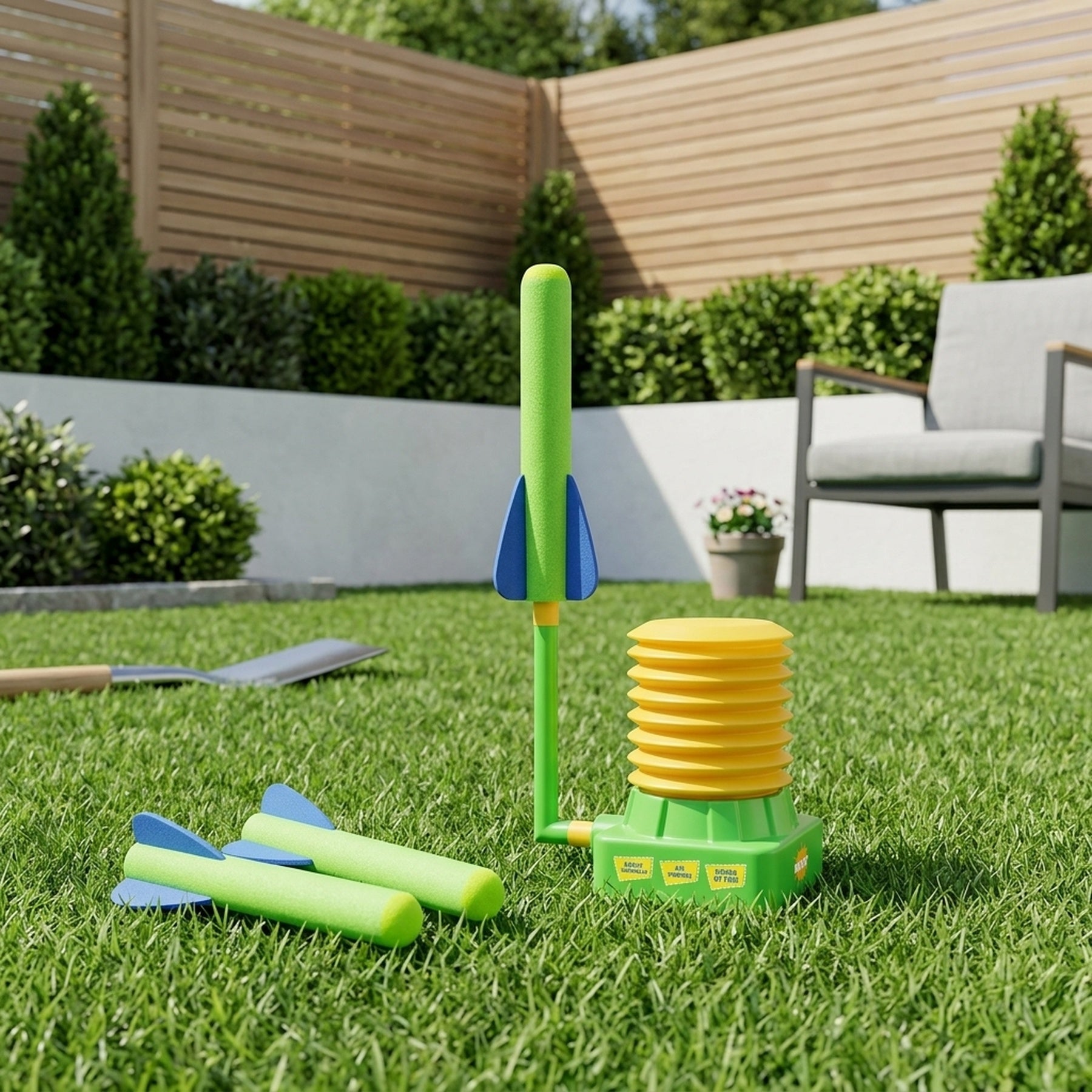 Vibrant Multi-Coloured Stomp Rocket Outdoor Toy