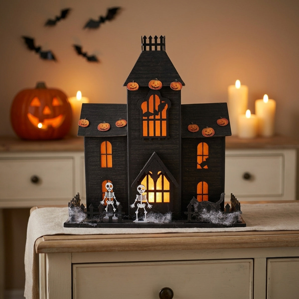 Skeleton LED Haunted House Decoration
