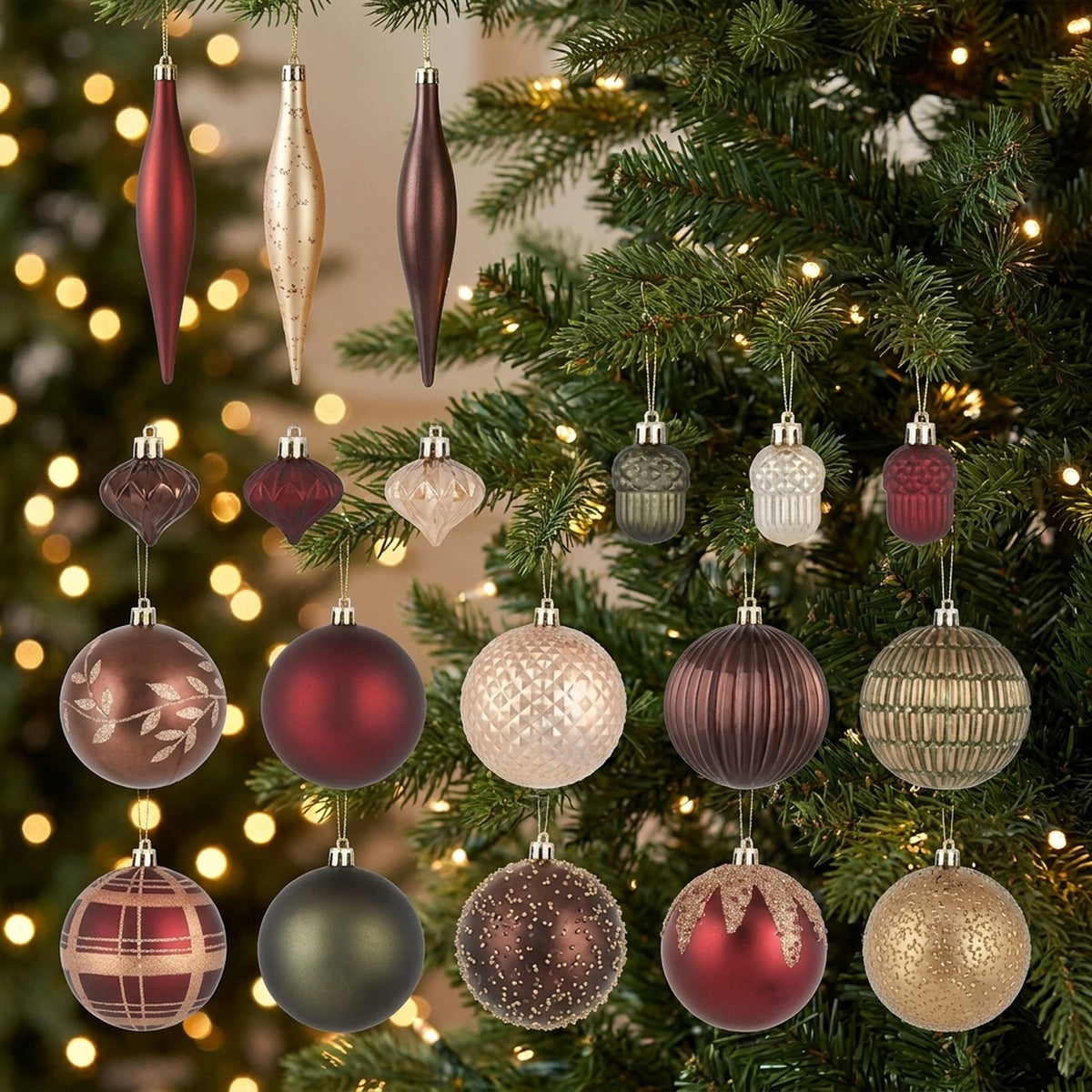 Christmas Bauble Mix Set 64 Pack