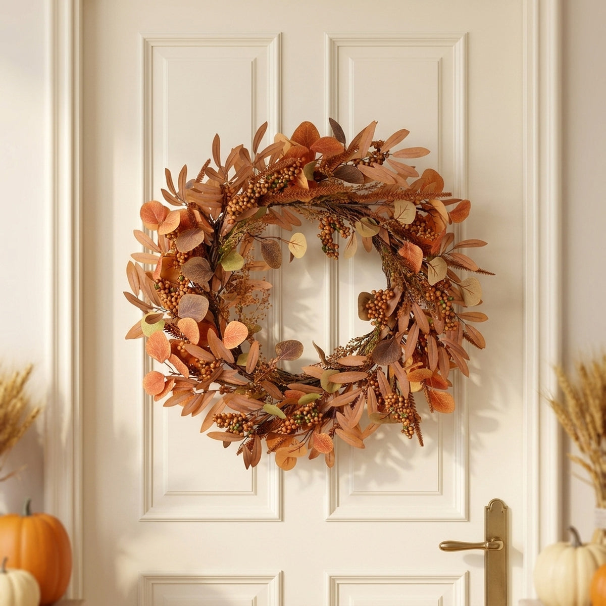 Natural Russet Toned Foliage Wreath