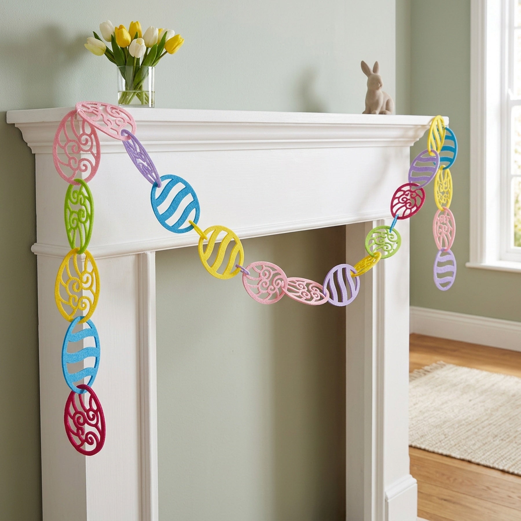 Felt Easter Egg Garland