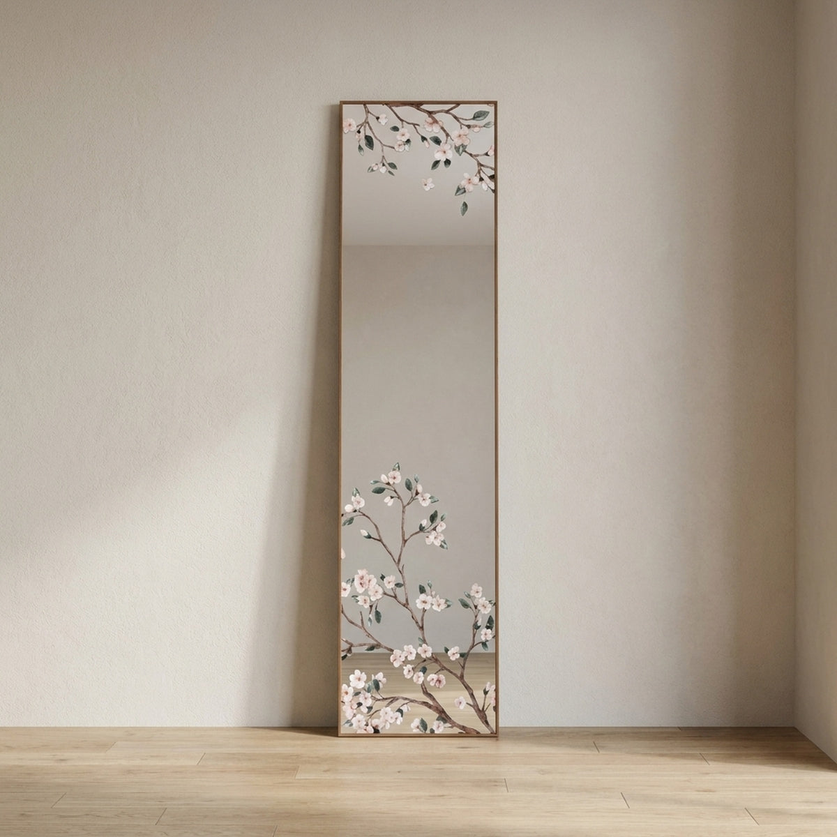 Floral Standing Rectangle Mirror
