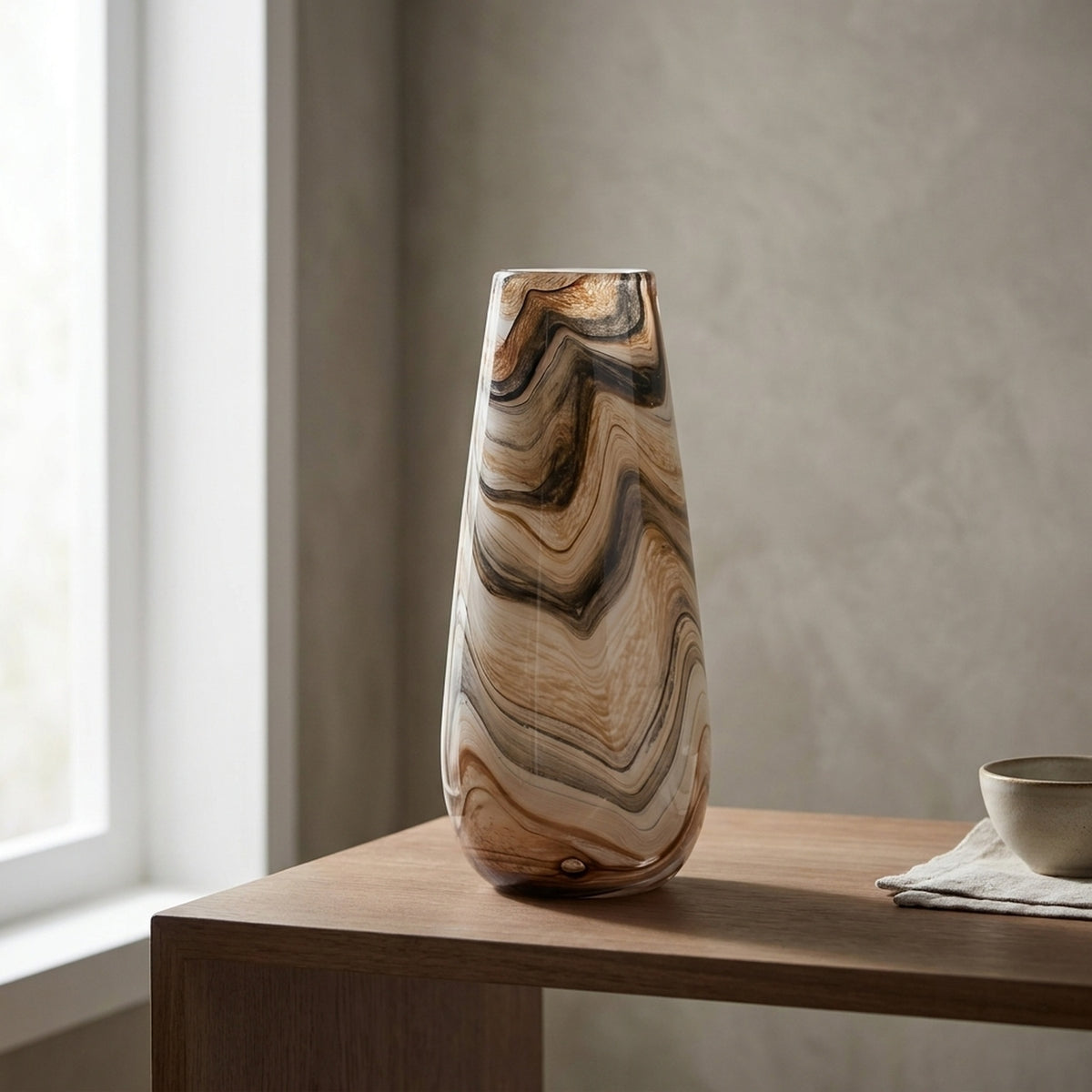Textured Cappuccino Decorative Vase