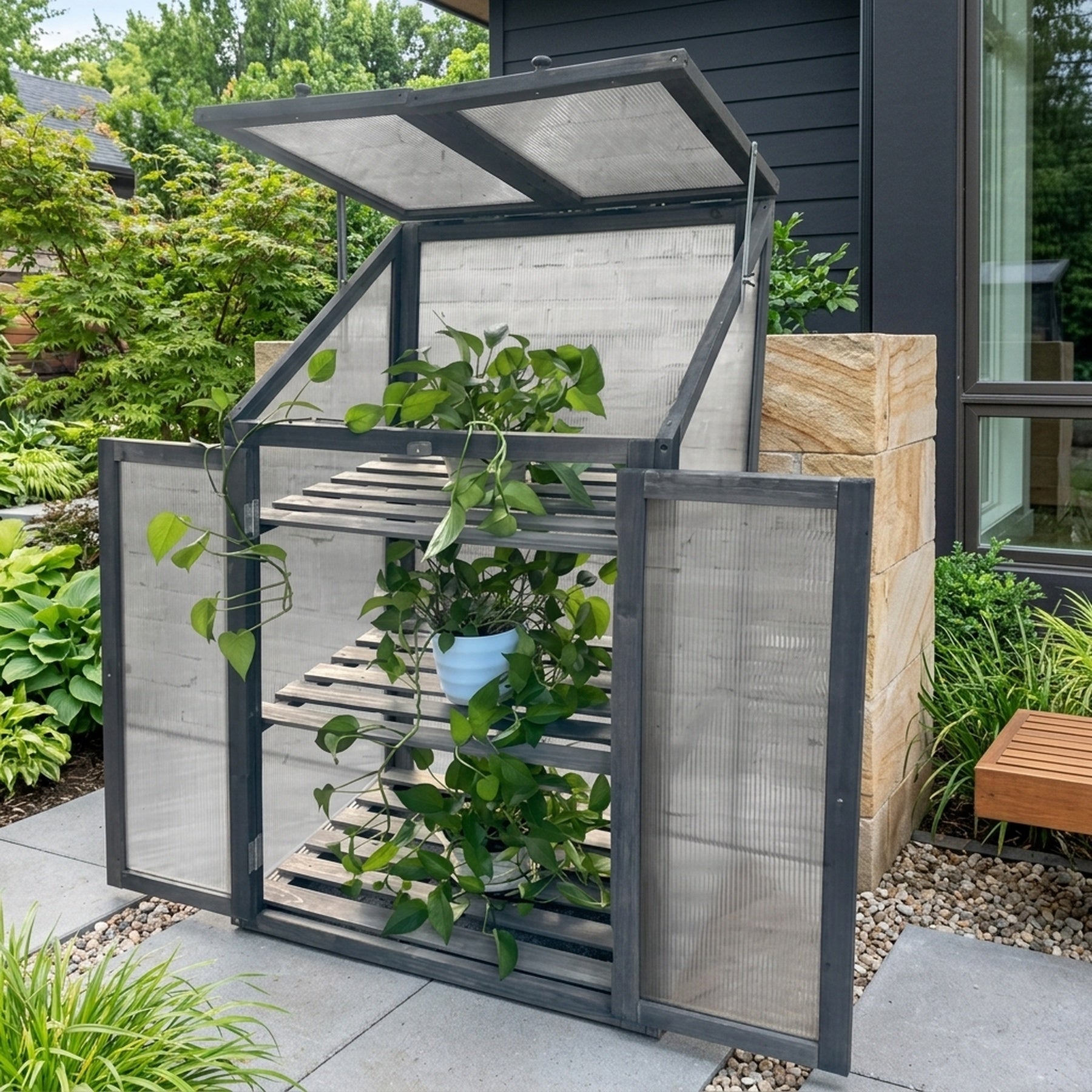 Lunaria Attractive Wooden Greenhouse