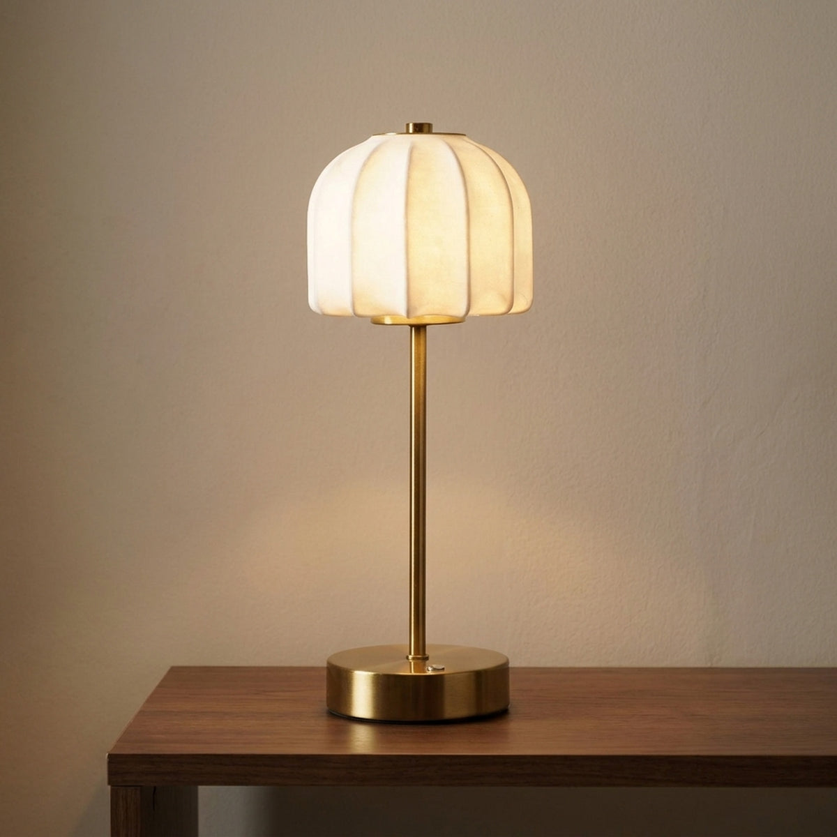 Soft Touch Shaded Bronze USB LED Table Lamp