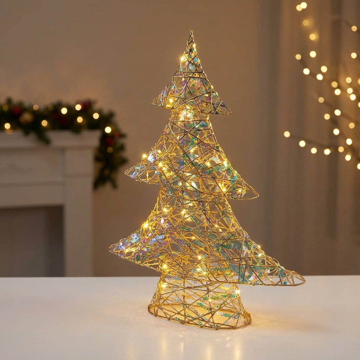Holographic Light-Up Christmas Tree
