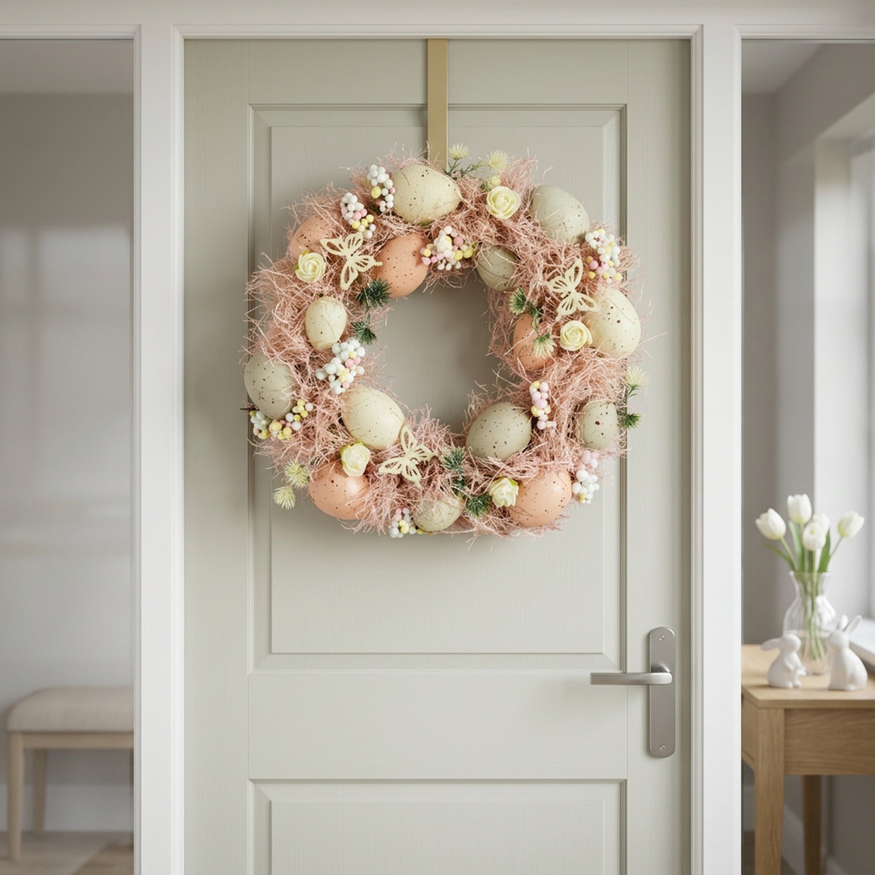 Springtime Easter Pastel Butterfly Door Wreath
