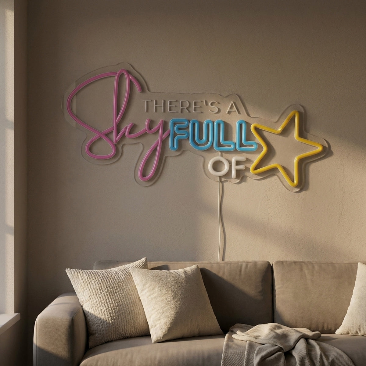 Sky Full of Stars USB Wall Sign