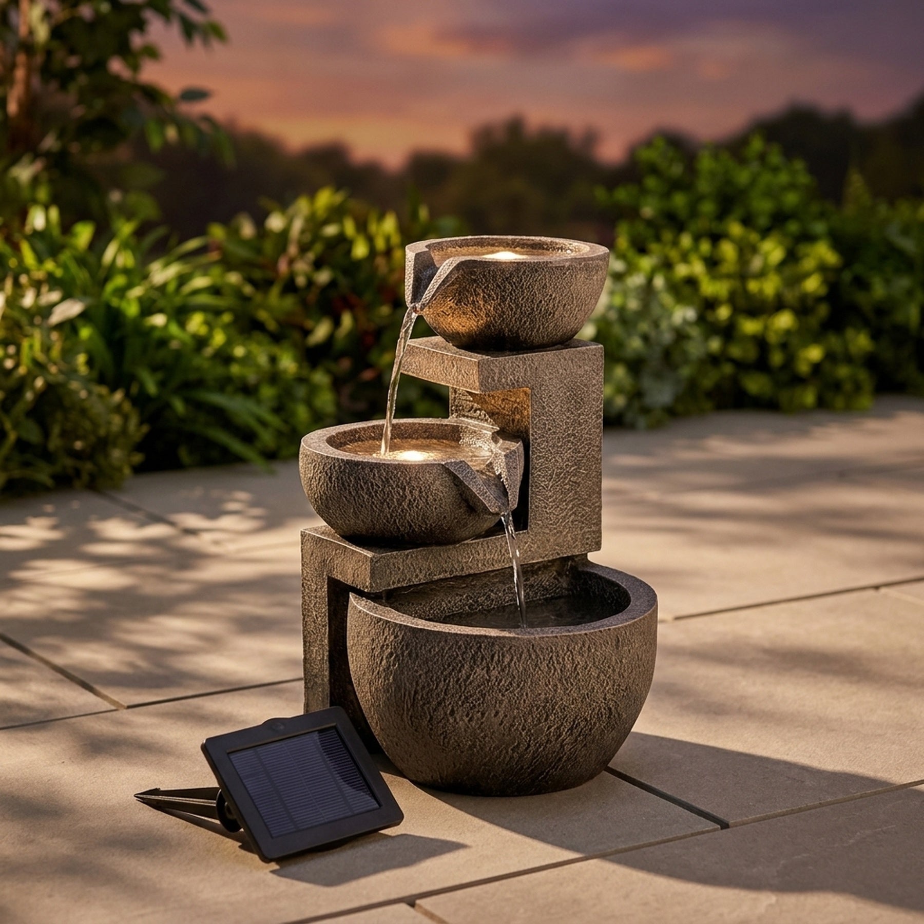 Genoa Cascade Solar Garden Water Feature