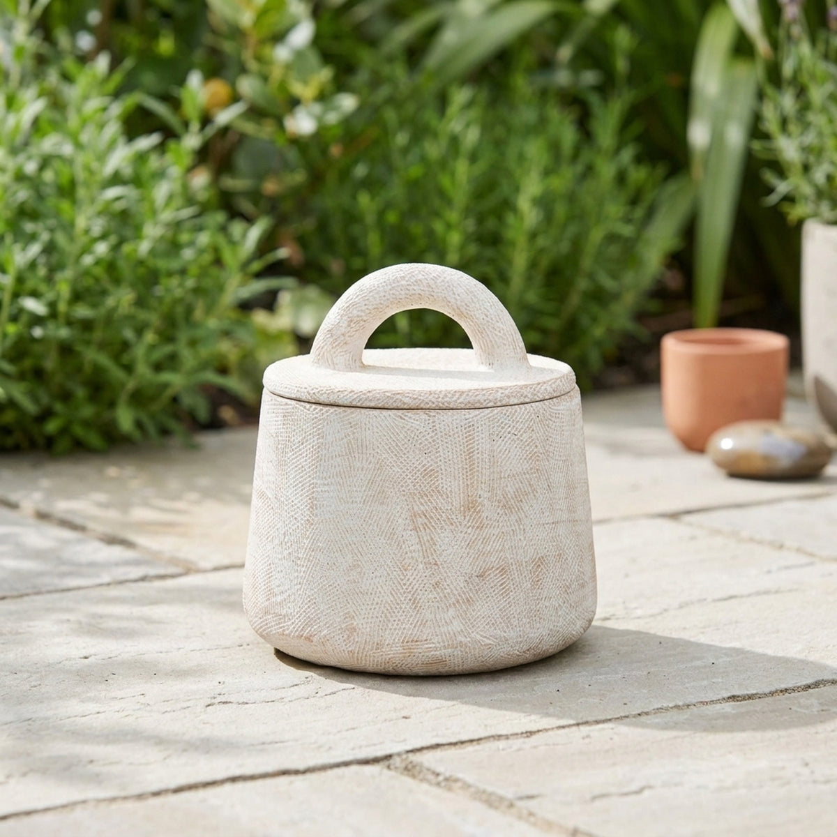 Contemporary Cement Storage Pot