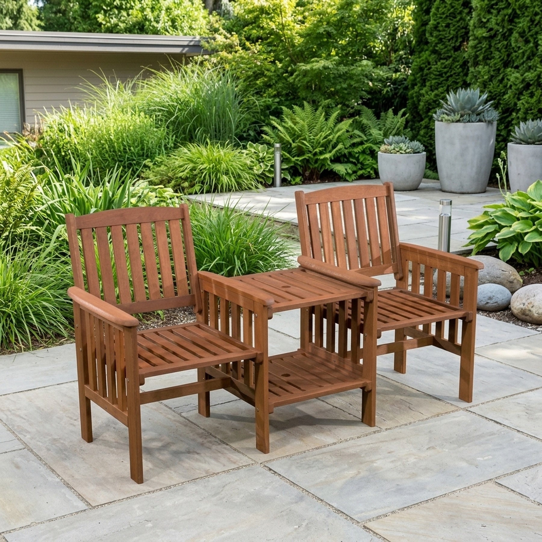 Pagoda Buckingham Wooden Two Seater Companion Set