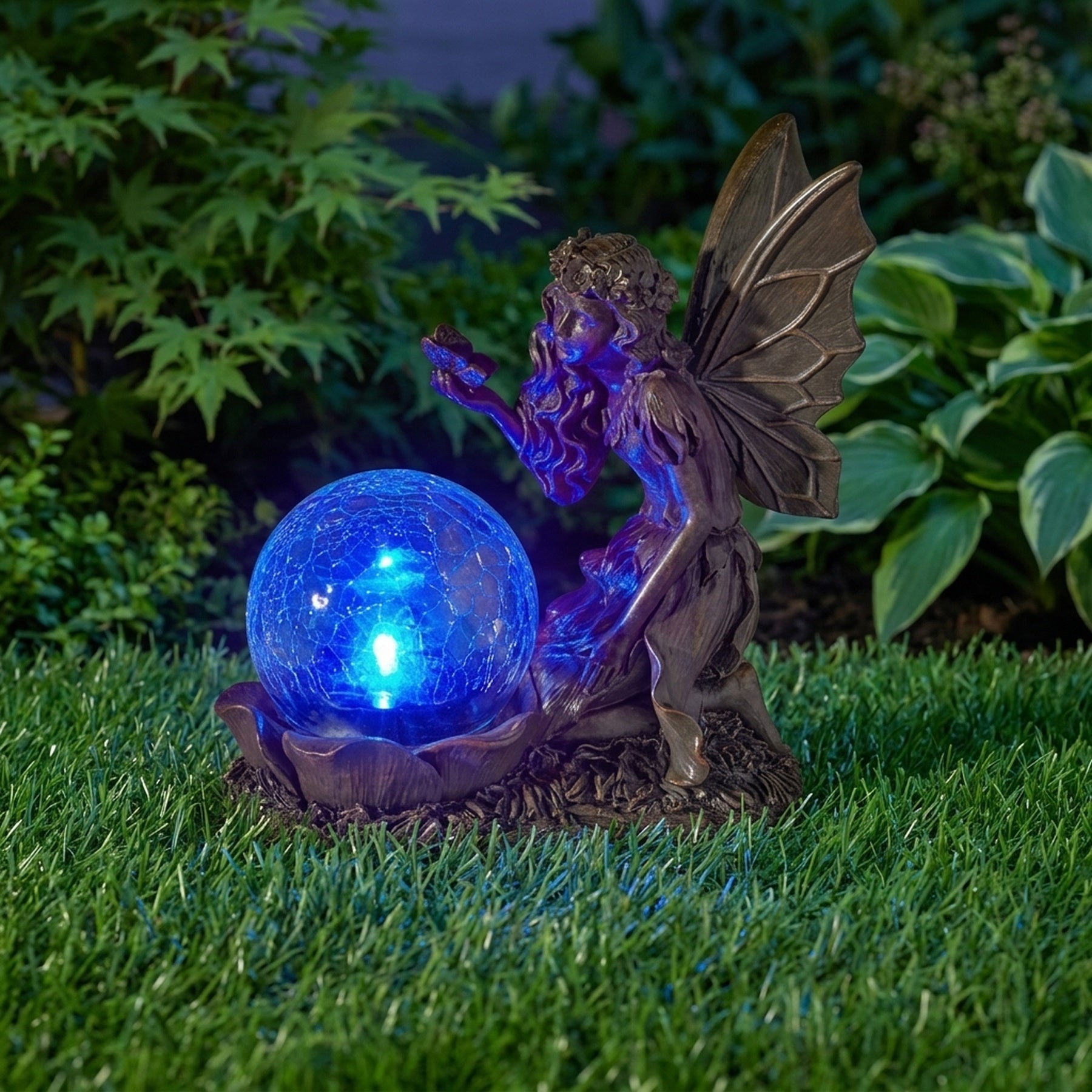 Gazing Fairy Solar Garden Ornament