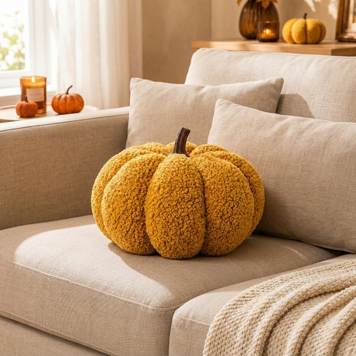Soft Fabric Decorative Pumpkin Ornament