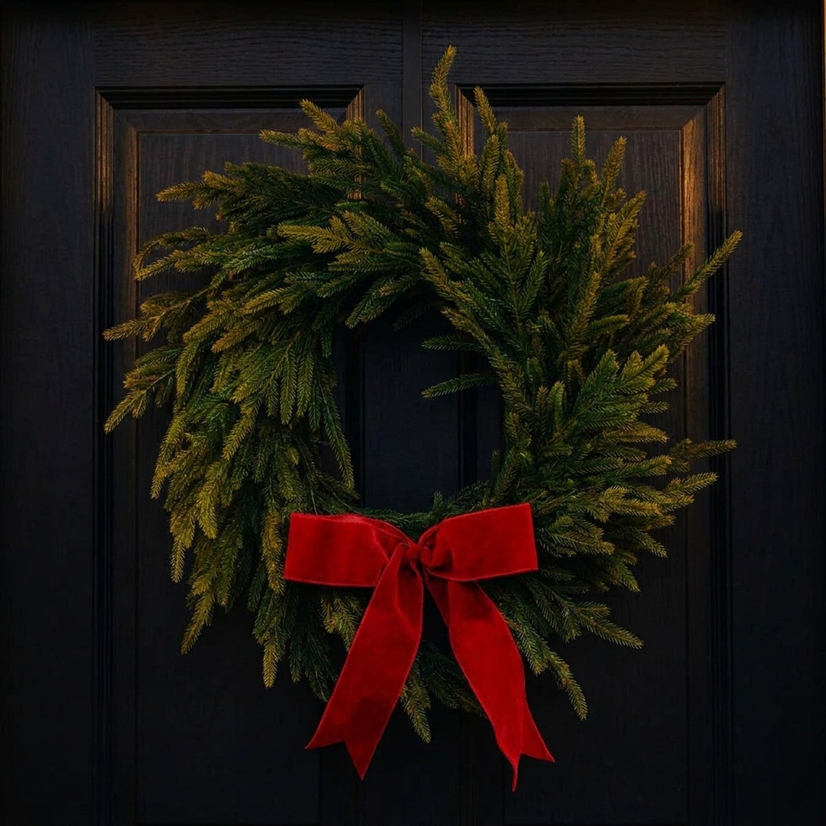 Traditional Pine Faux Christmas Wreath