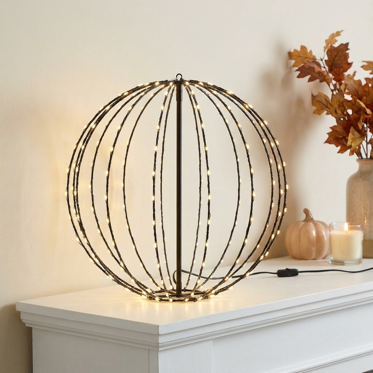 Multi Action Black Metal Frame Light-Up Ball