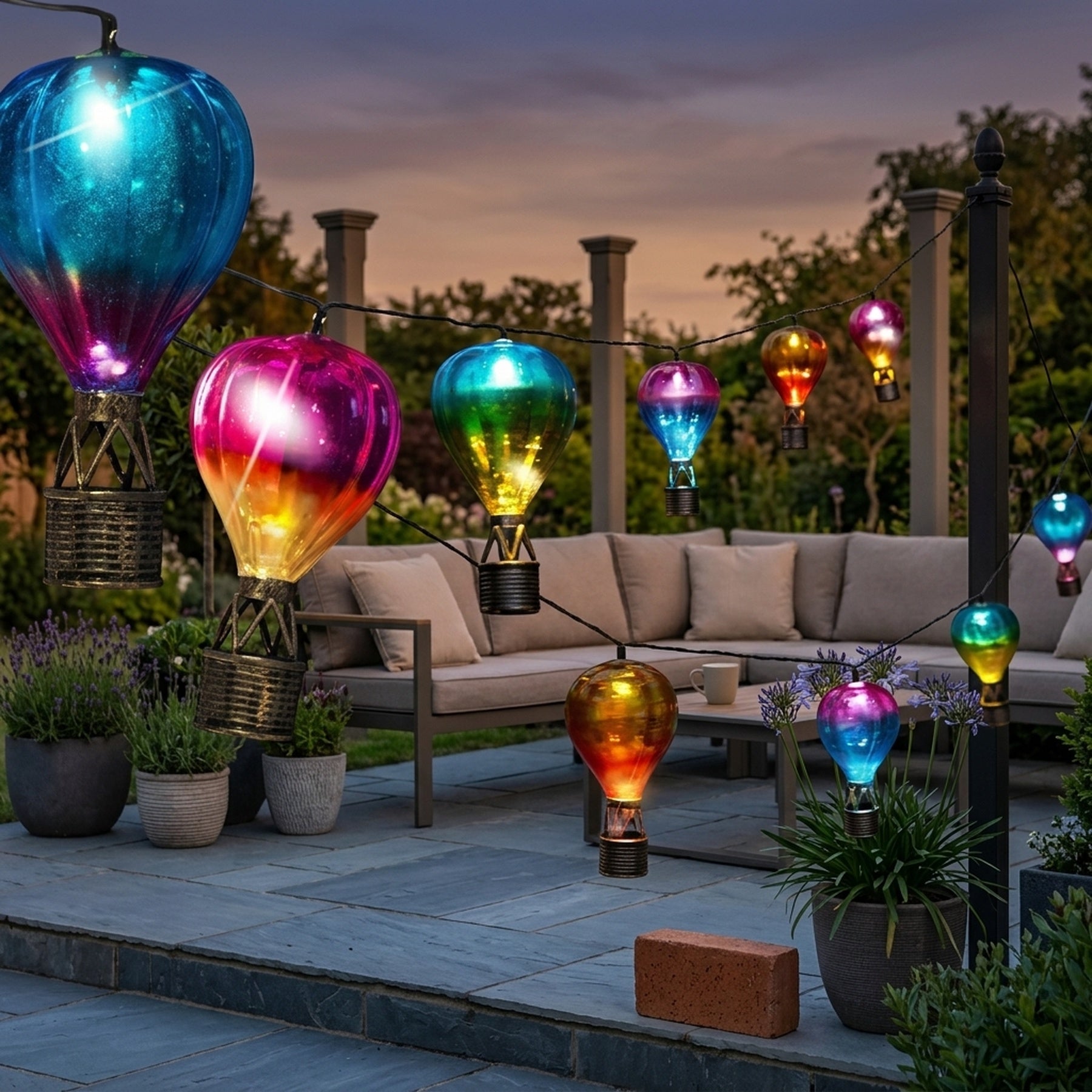 SkyRunner Colourful Balloon Solar String Lights