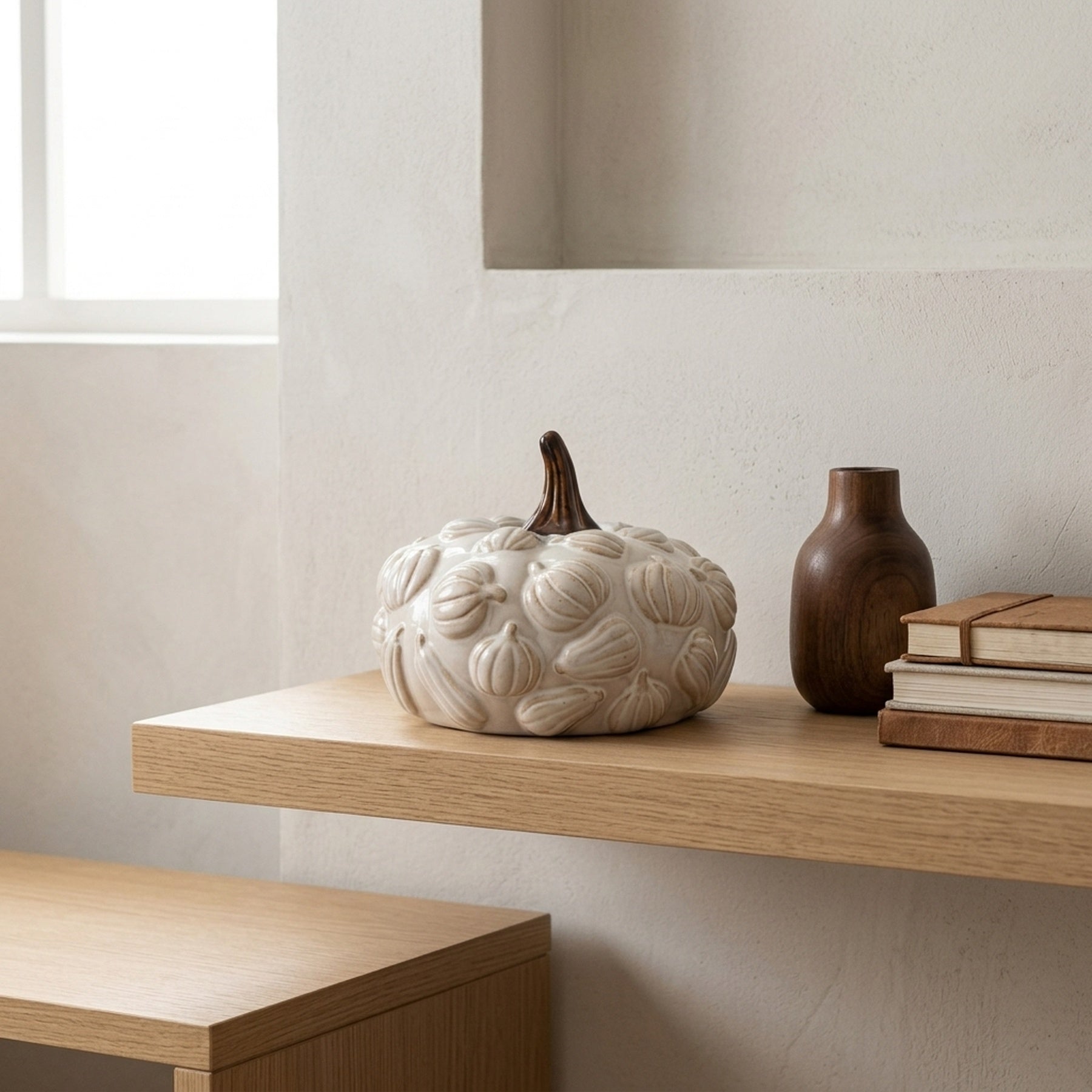 Stylish Ceramic Pumpkin Ornament