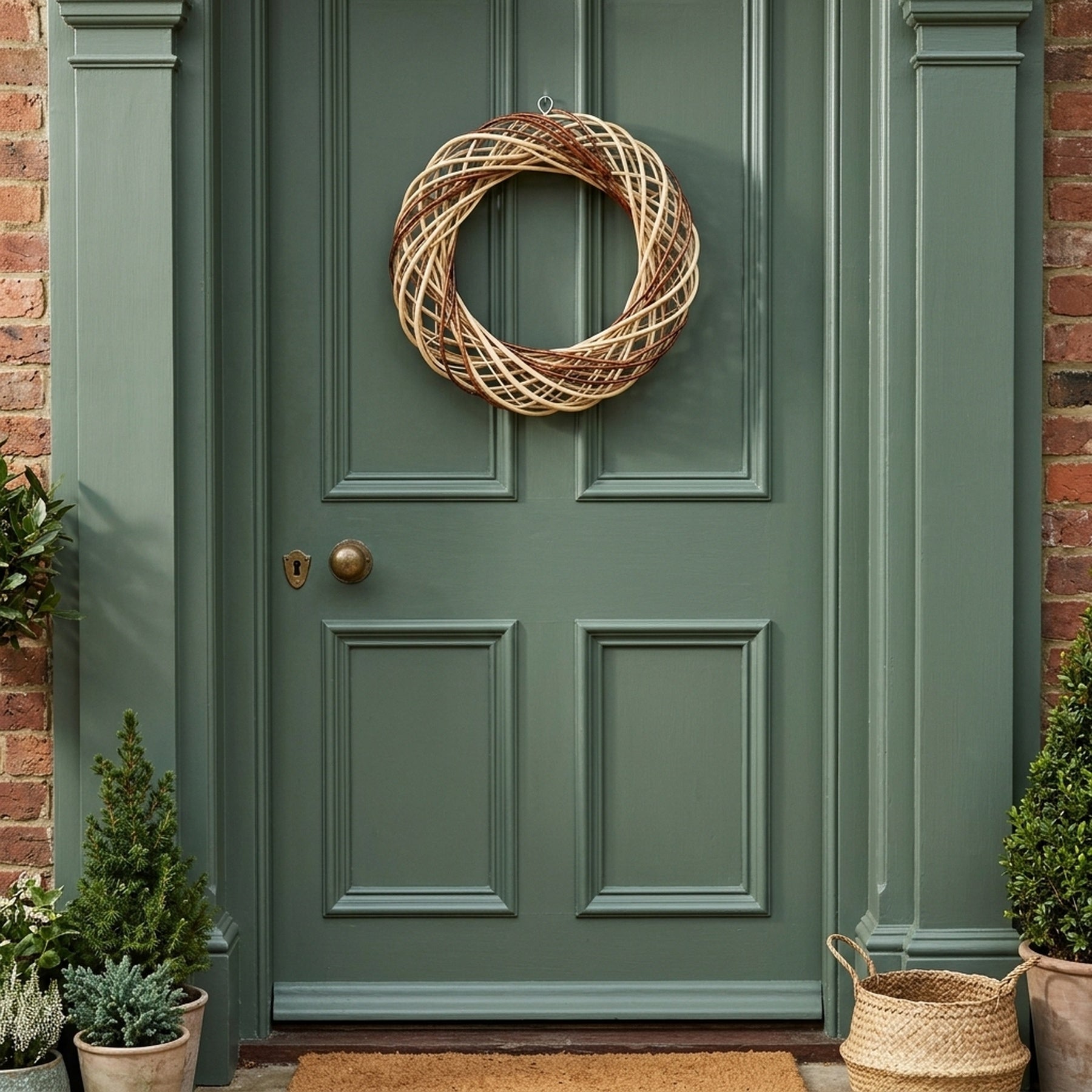 Natural Woven Willow Craft Wreath
