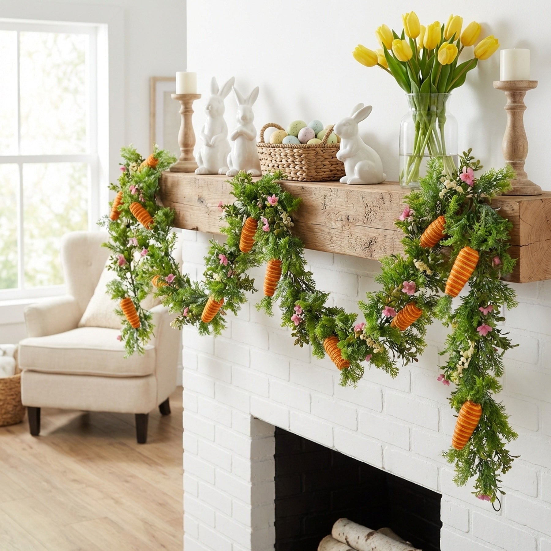 Charming Decorative Easter Carrot Garland