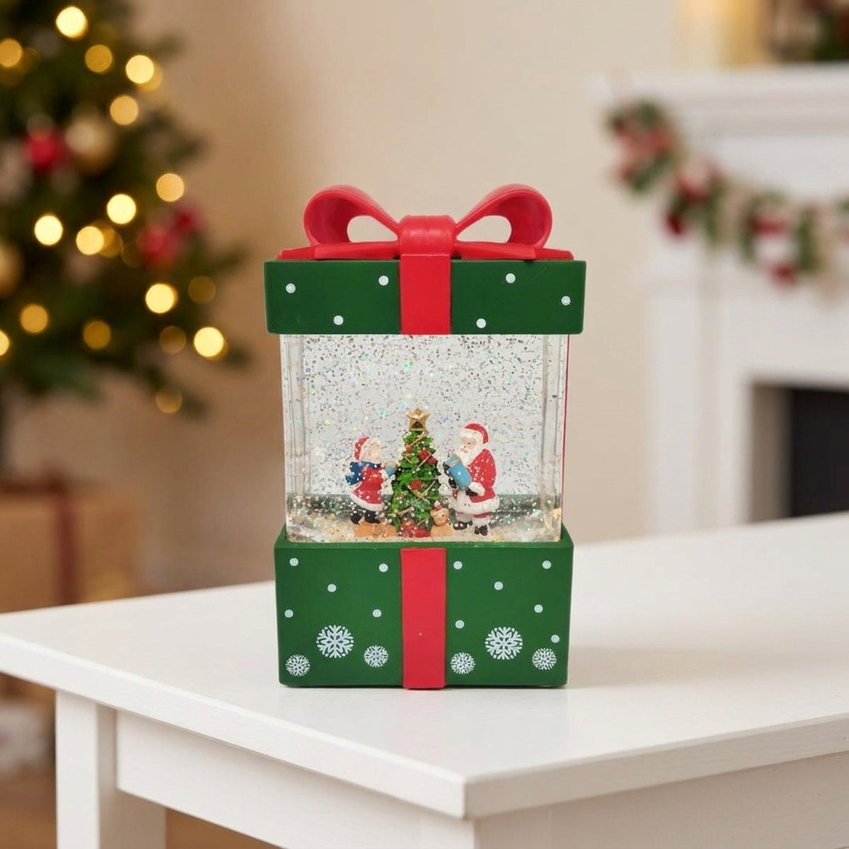 Shimmering Christmas Gift Snow Globe