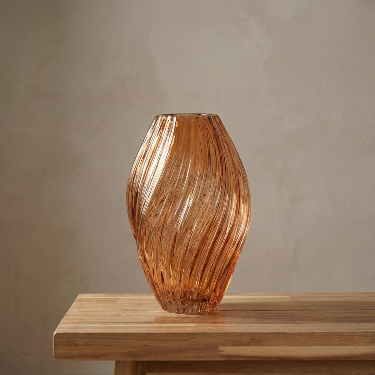 Modern Twisted Glass Display Vase