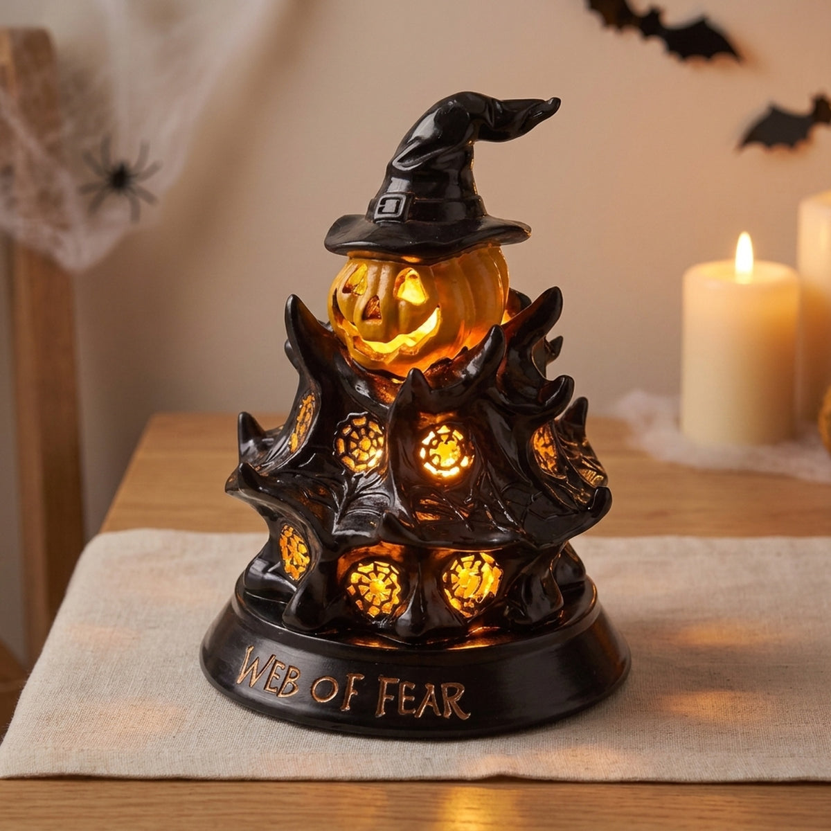 Halloween Pumpkin Witch Hat Night Light