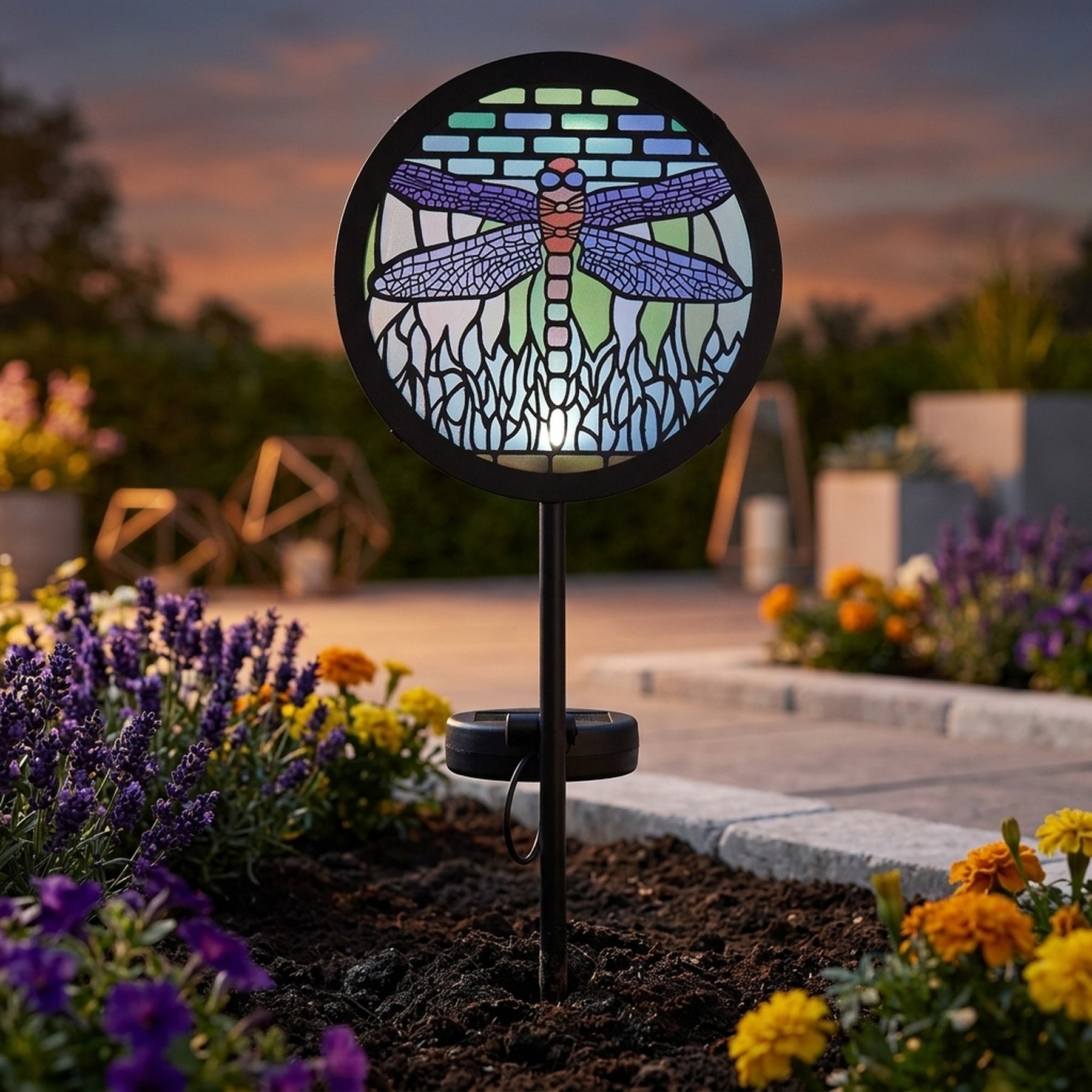Tiffany Dragonfly Solar Garden Stake Light