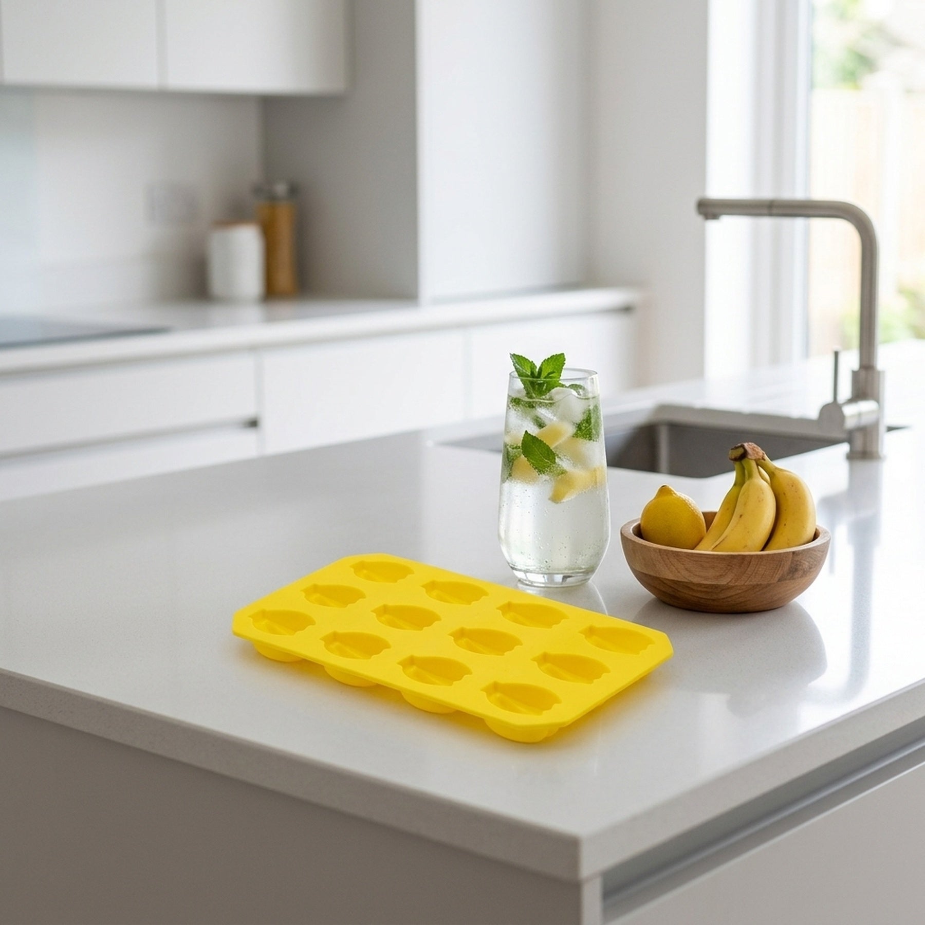 Playful Assorted Fruit Shaped Ice Cube Moulds