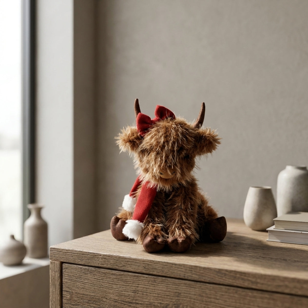 Hattie Highland Cow Figurine Ornament