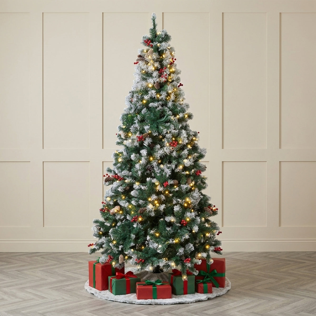 7ft Heritage Fir Artificial Christmas Tree with Metal Stand