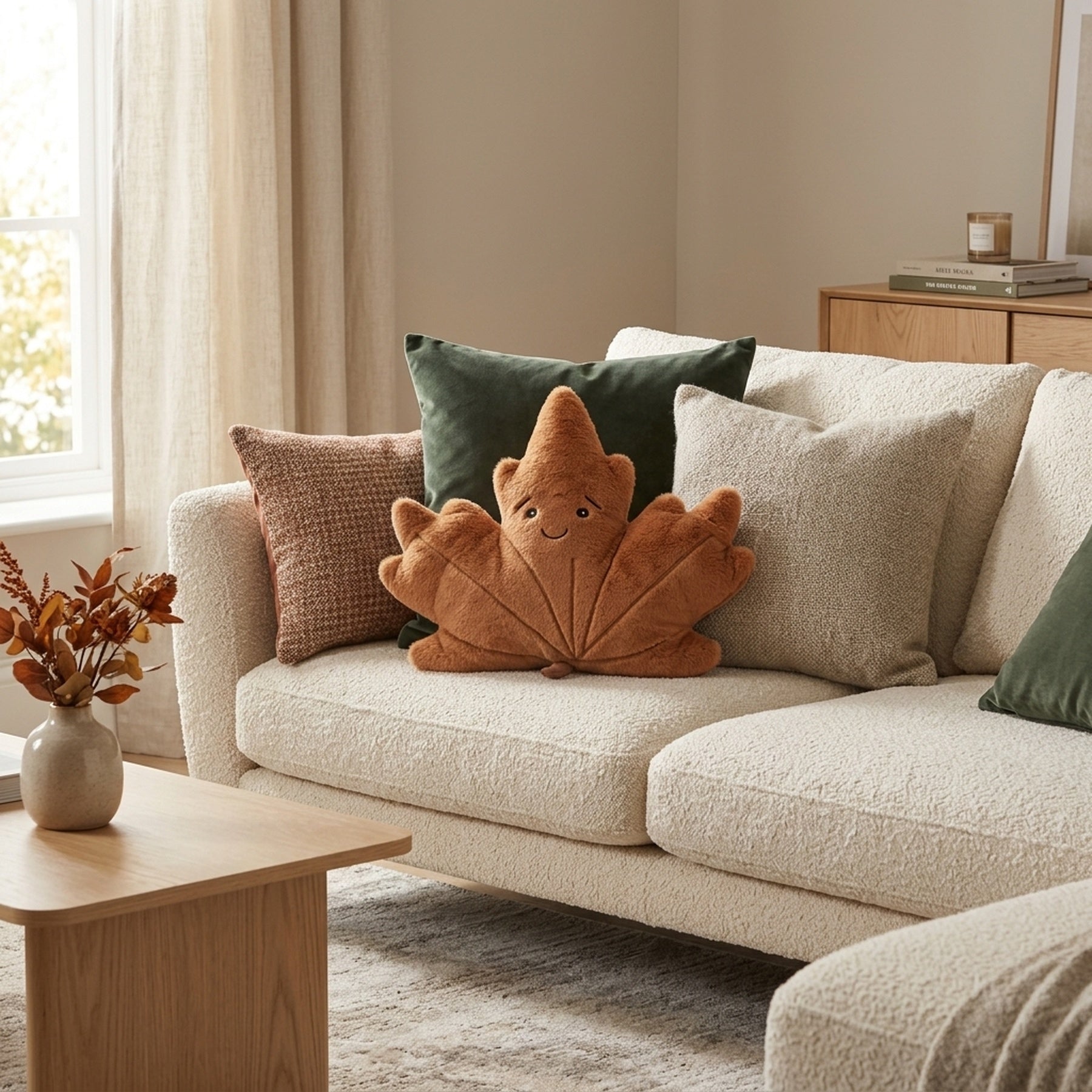 Maple Leaf Shaped Decorative Cushion