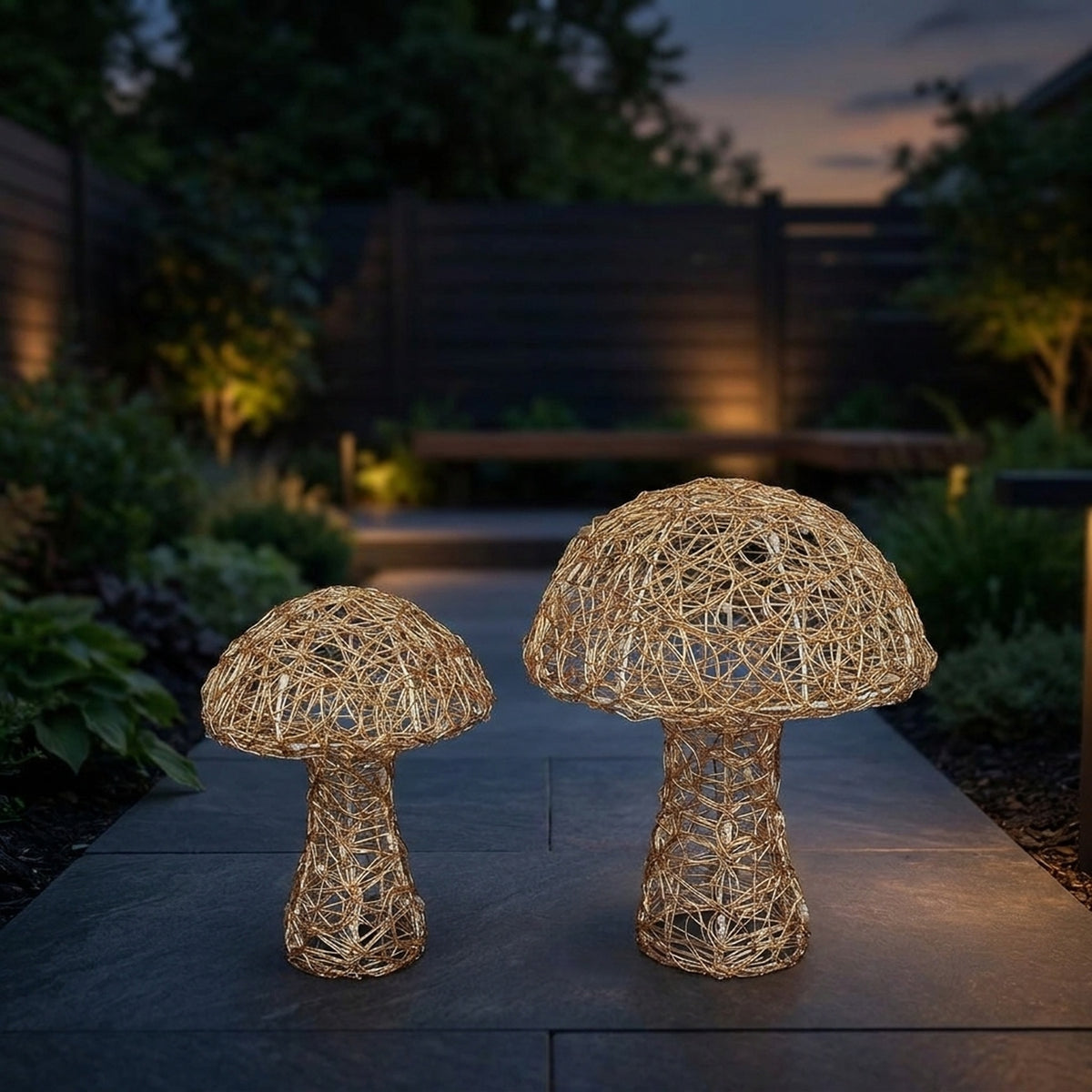 Shimmering LED Mushroom Lights Set