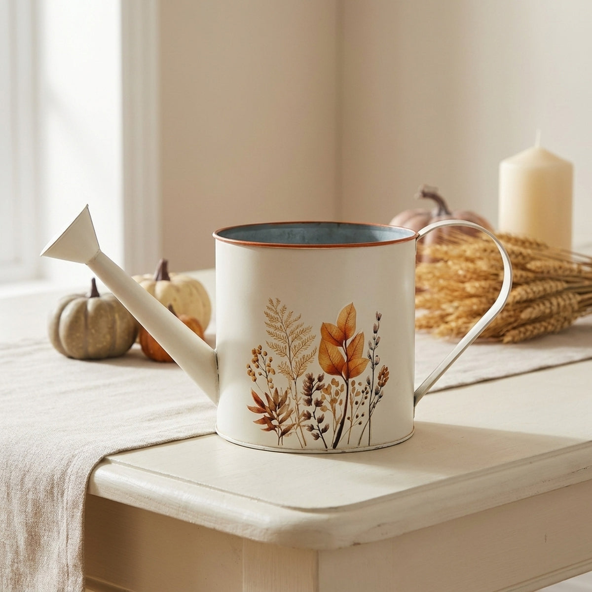 Welcome Autumnal Watering Can Planter