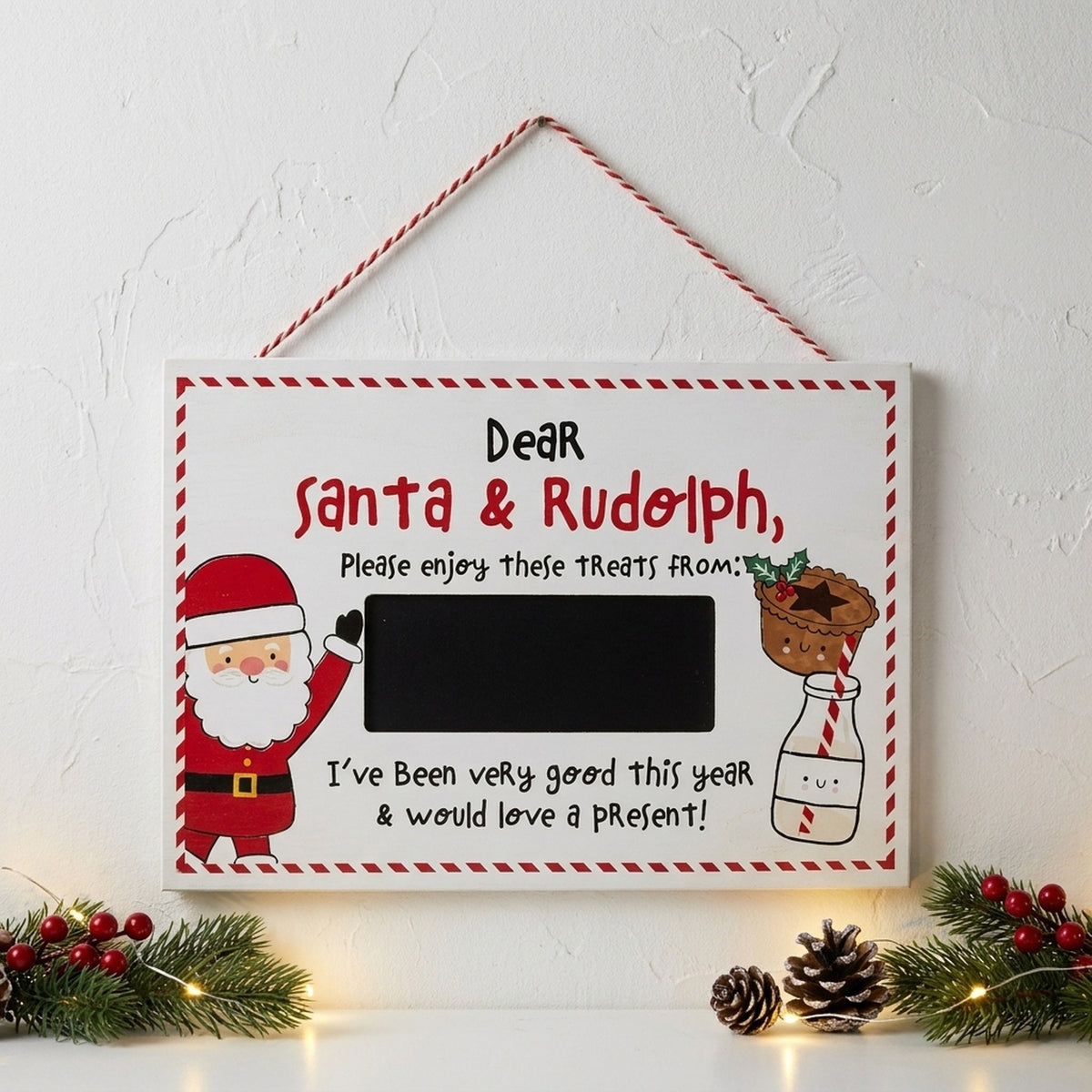 Santa & Rudolph Christmas Plaque