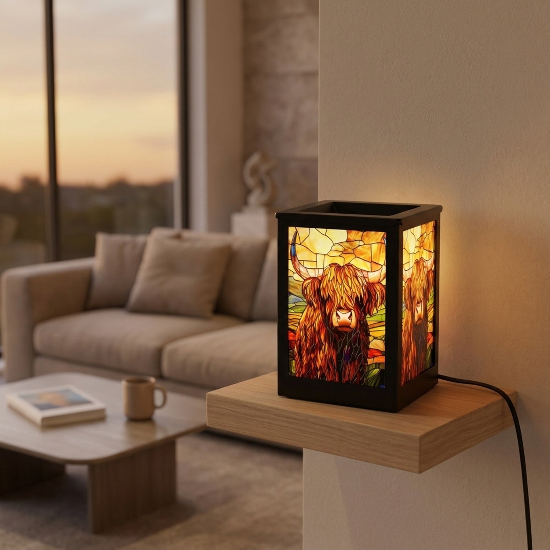 Highland Cow Desire Aroma Lamp Statement Light