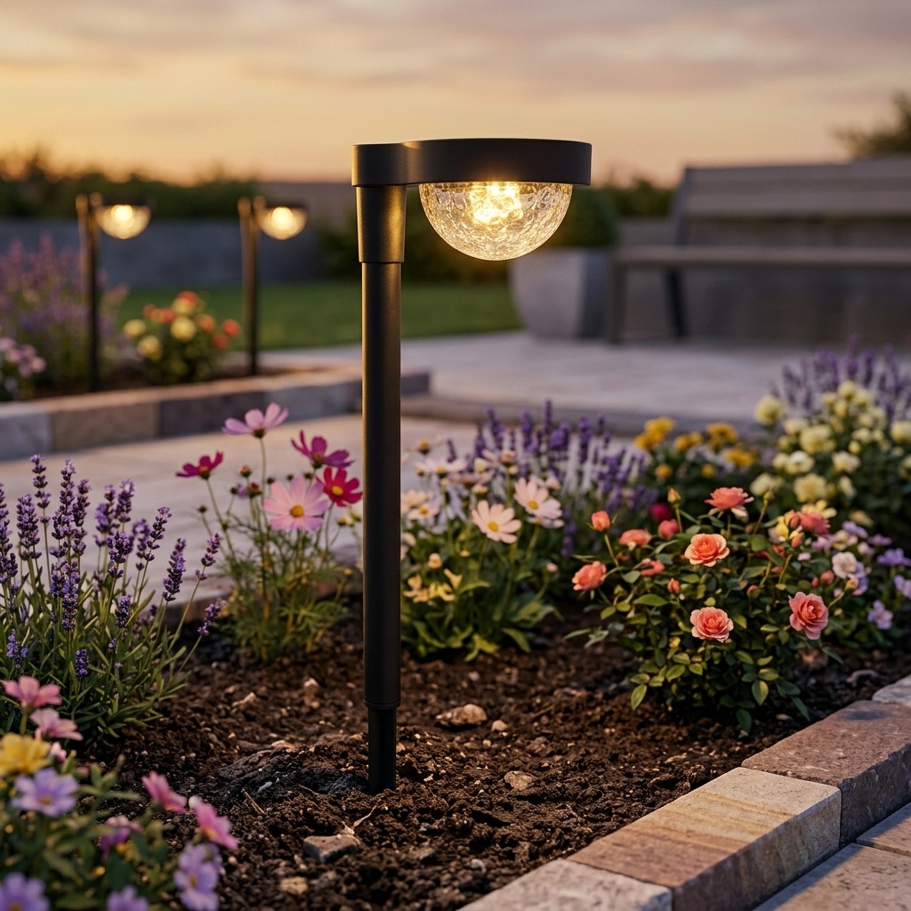 3 Pack Up and Down Solar Garden Stake Light
