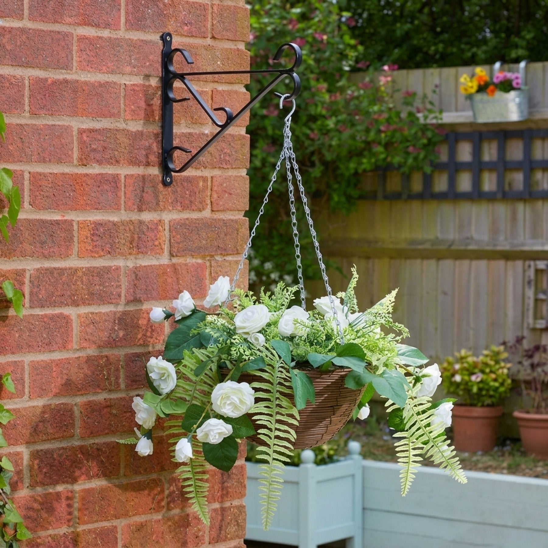 Regal Rose Sensation Artificial Hanging Basket