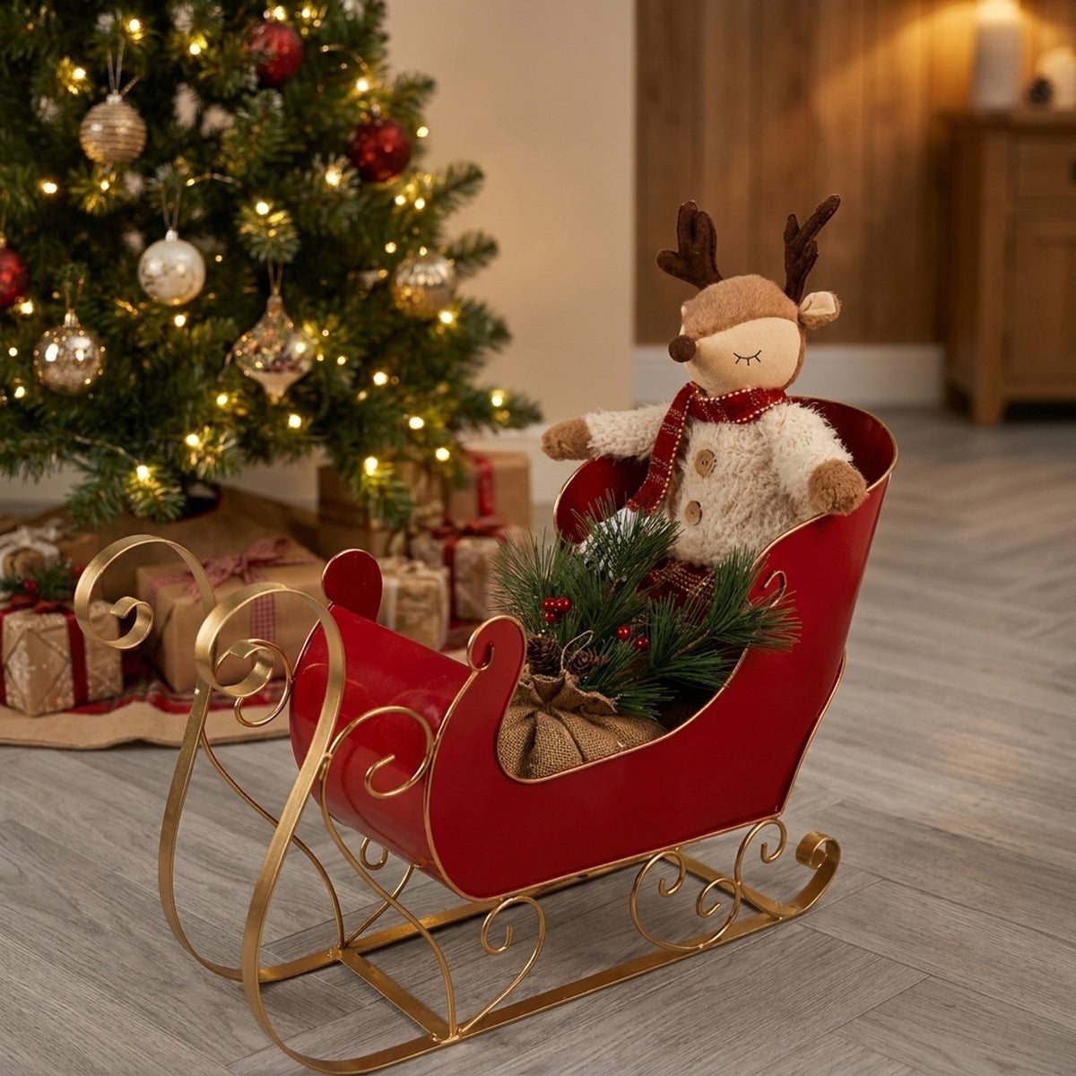 Transform Sleigh Reindeer Decoration