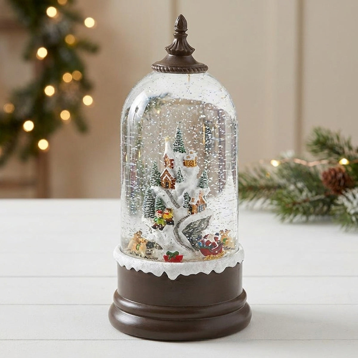 Christmas Scene Tall Snowglobe