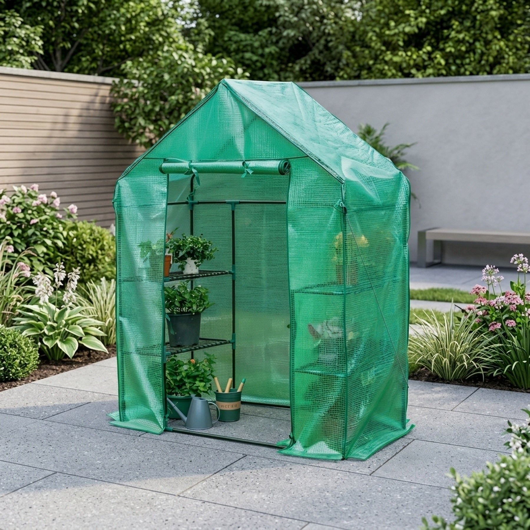 3 Tier Walk-In Greenhouse with Shelving