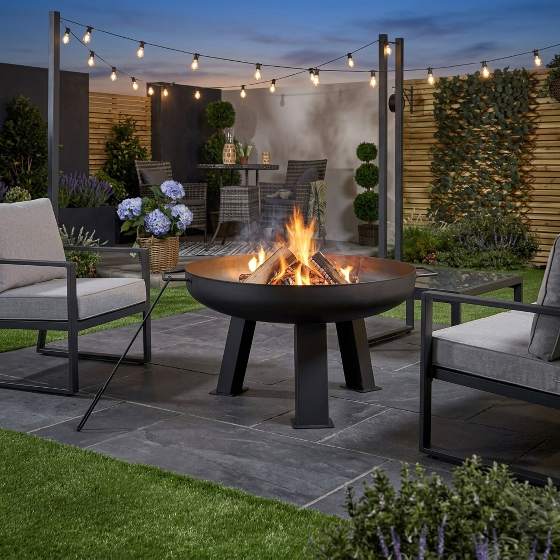 Outdoor Garden Large Firepit Bowl