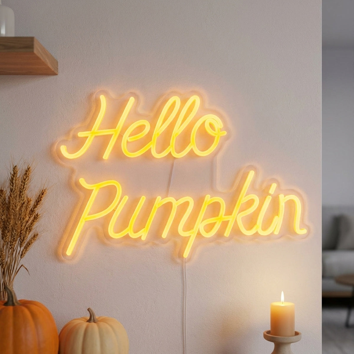 Decorative Hello Pumpkin LED Neon Sign