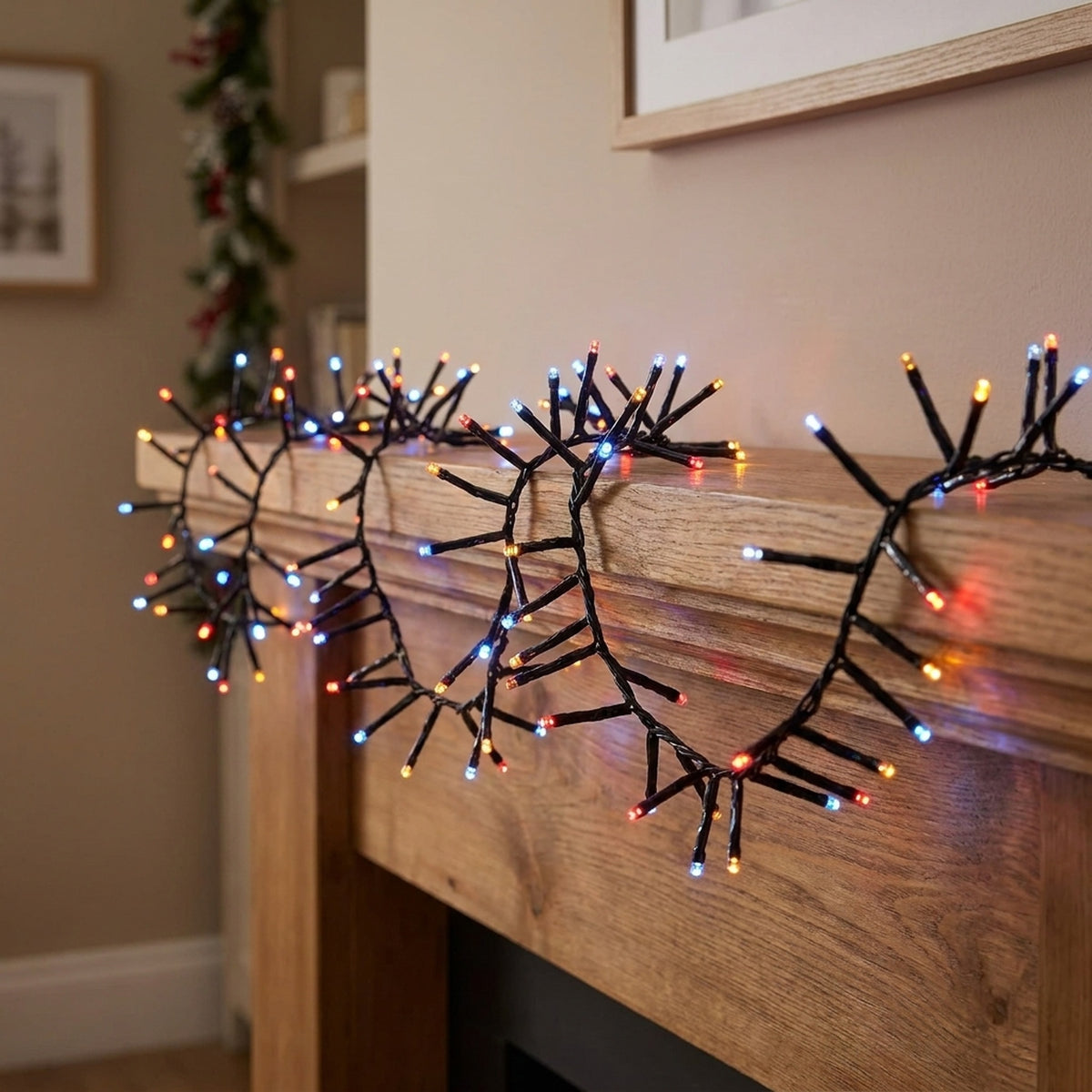 Sparkling Mains Operated 750 LED Cluster String Lights