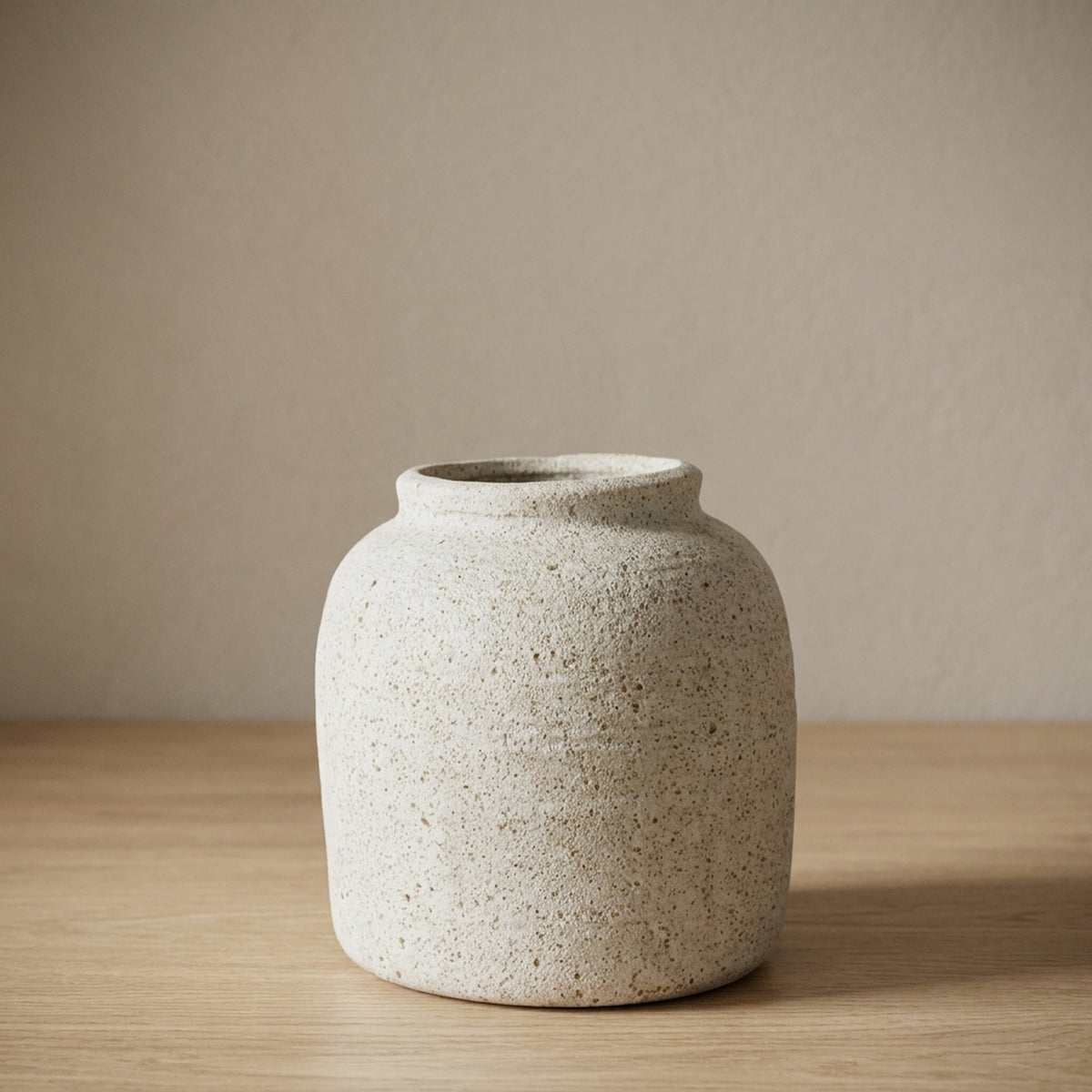 Sculptural Natural Finish Decorative Vase