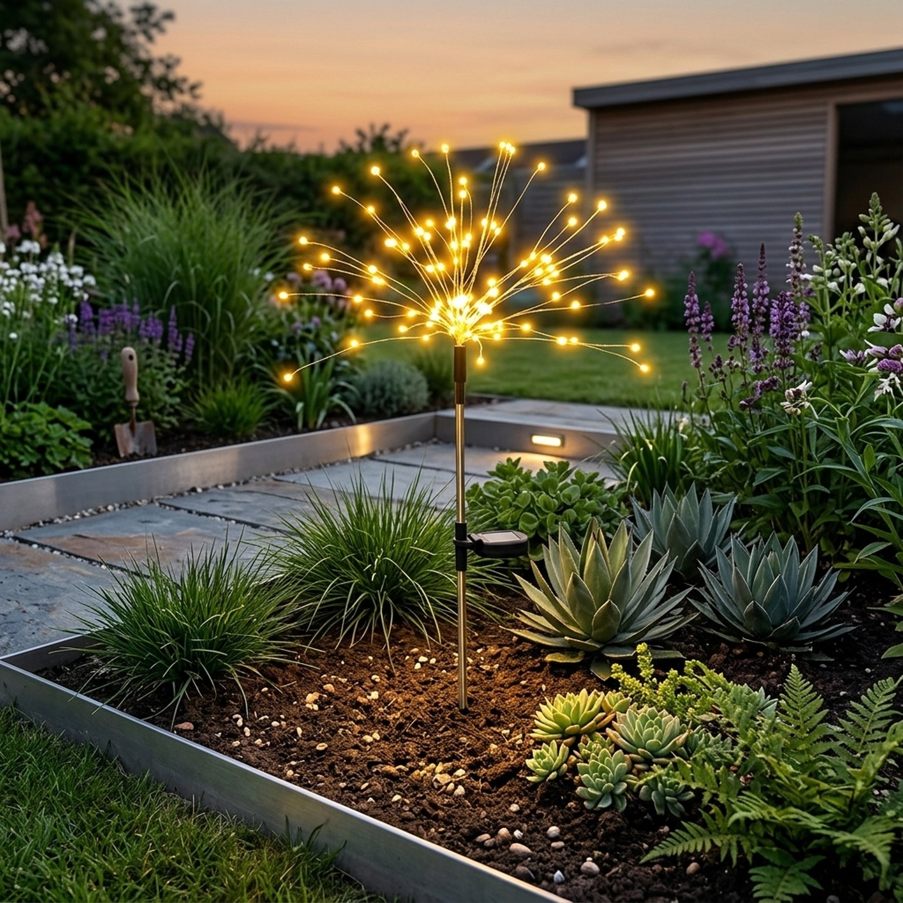 120 Individual Solar Firefly Garden Pole Lights