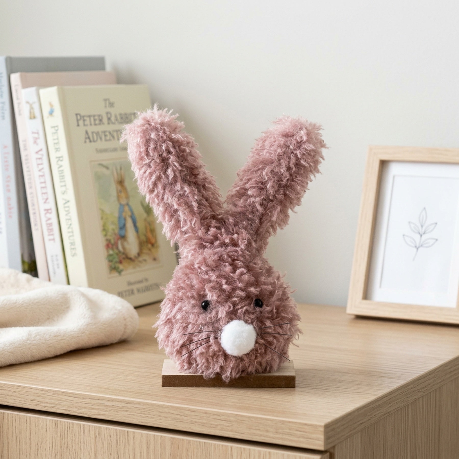 Springtime Fuzzy Bunny Decoration