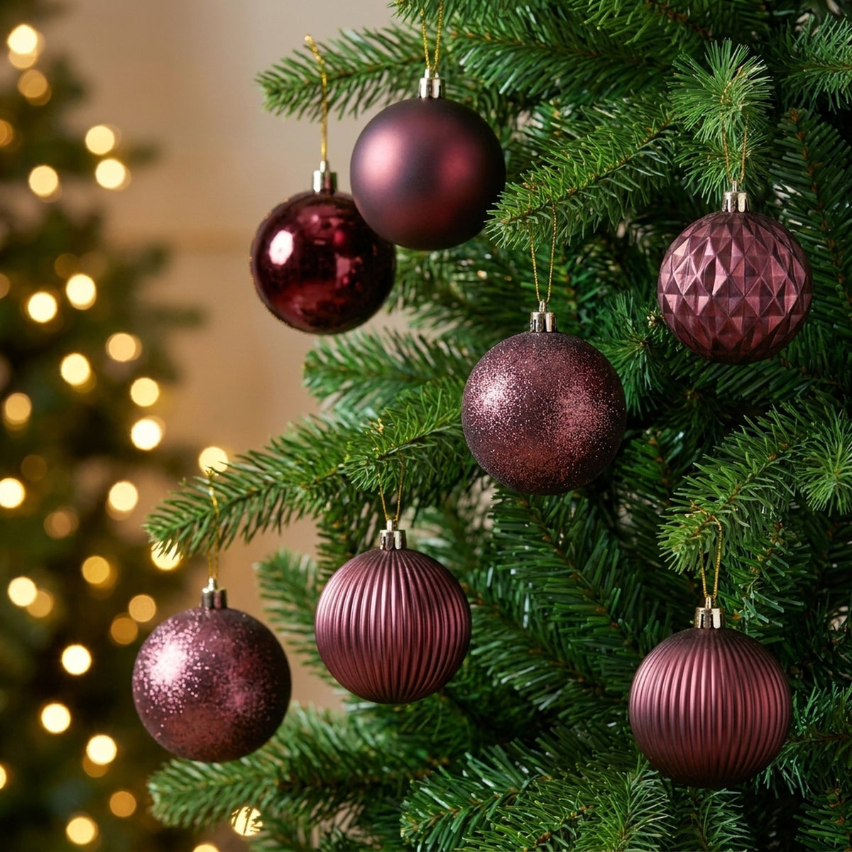 Mixed Finish Decorative Christmas Bauble Pack